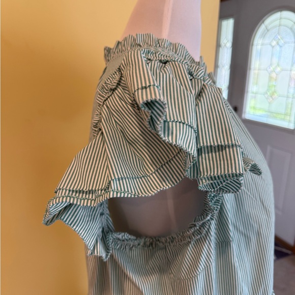 Vineyard Vines Green Ruffled Cap Sleeve Sundress - Picture 8 of 8